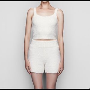 SKIMS cozy knit set in cream
